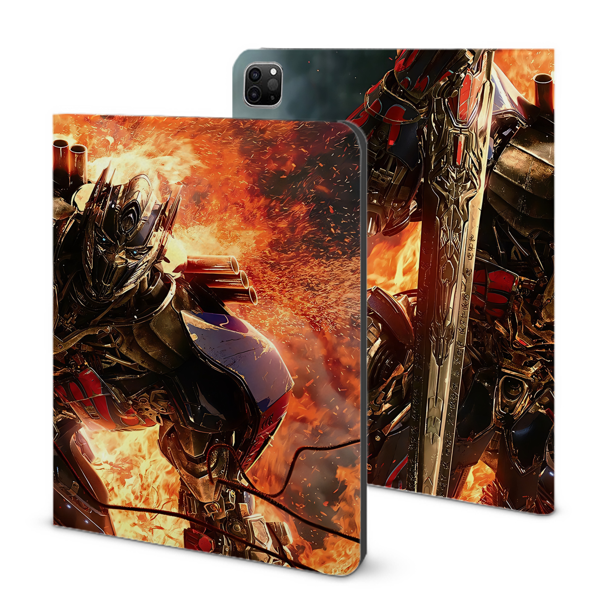 （画像用） Transformers トランスフォーマー IPad ケース ブック型 PUレザー TPU 耐衝撃 軽量 薄型 ペン収納なし 全面保護 IPad 各モデル対応